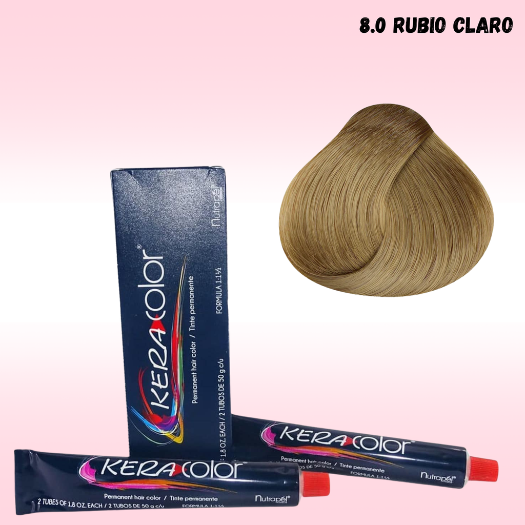 TINTE KERACOLOR #8 RUBIO CLARO