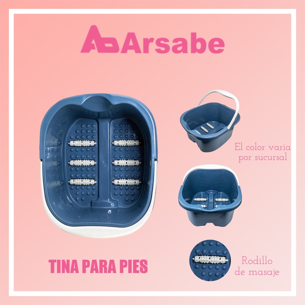 TINA PARA PIES CON RODILLOS