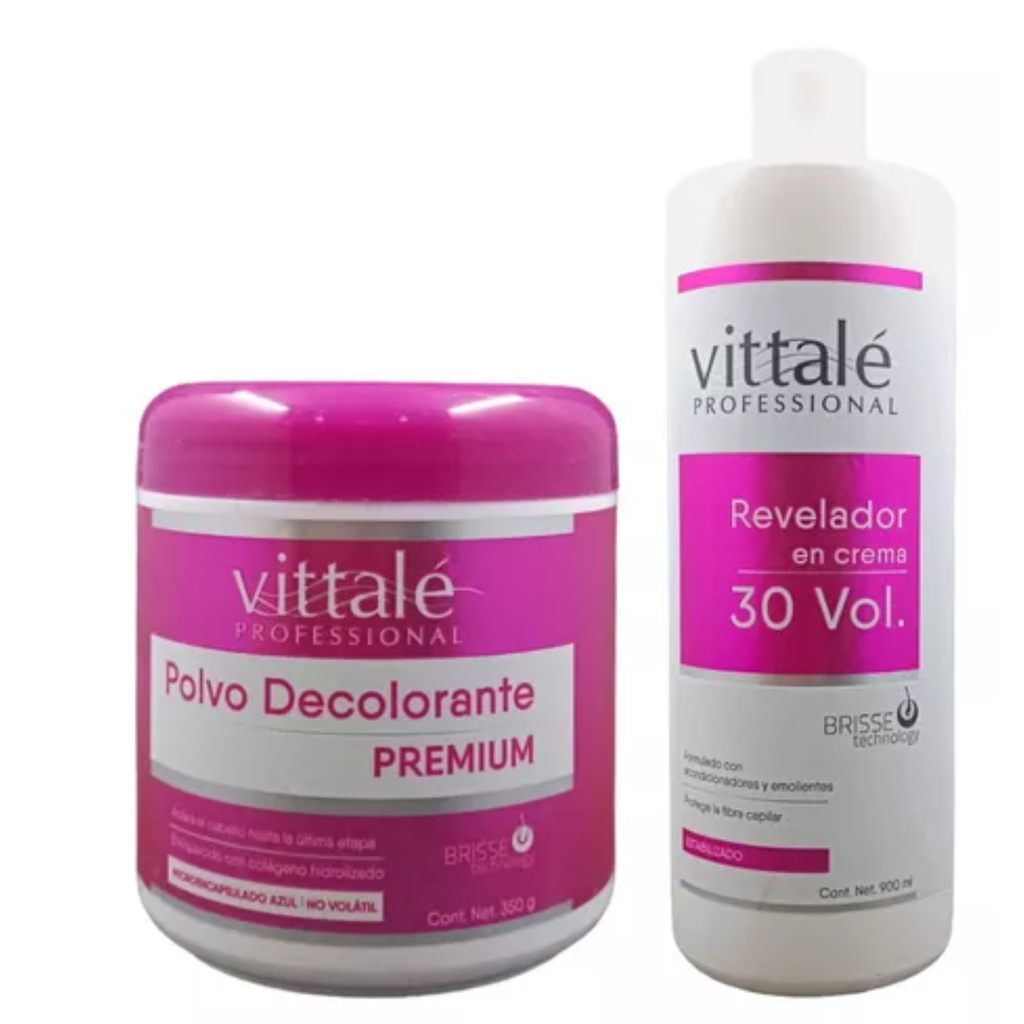 JUEGO DECOLORANTE 350G C/PEROXIDO VITTALE