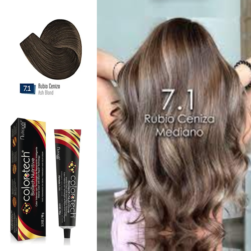TINTE COLOR TECH 7.1 RUBIO MEDIO CENIZO