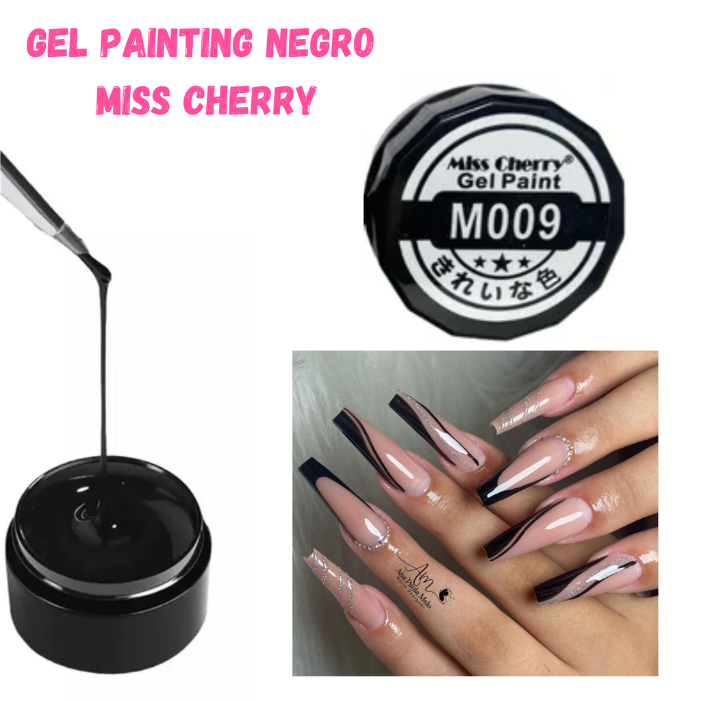 GEL PAINT NEGRO MISS CHERRY M009