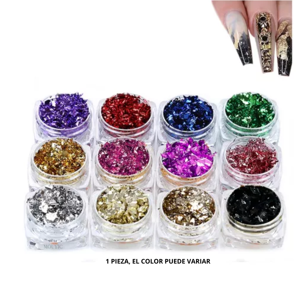 DECORACION HOJA DE COLOR METALICA