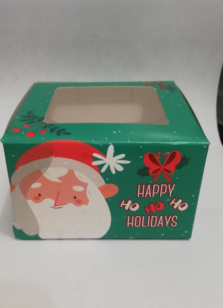 CAJA DE REGALO NAVIDAD CON VENTANA HAPPY HO HOLIDAYS CR008