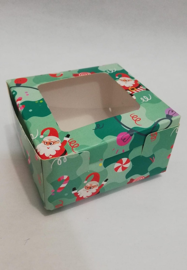 CAJA DE REGALO NAVIDAD MINI CON VENTANA CR011