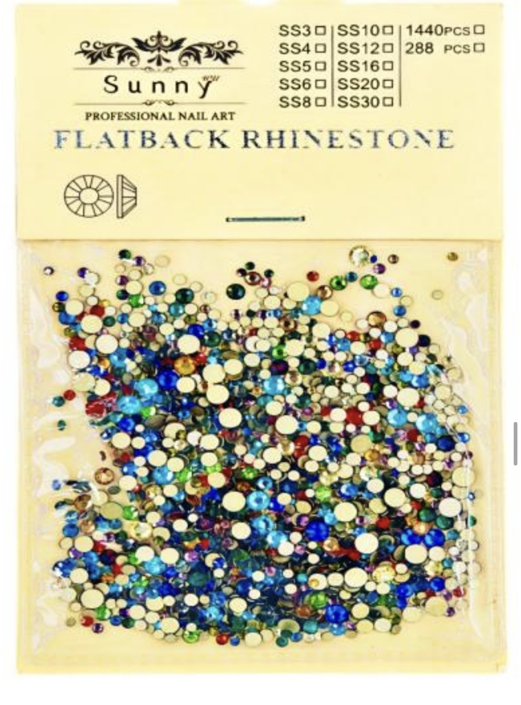 PIEDRAS VARIOS TAMAÑOS COLORES 1440PZAS