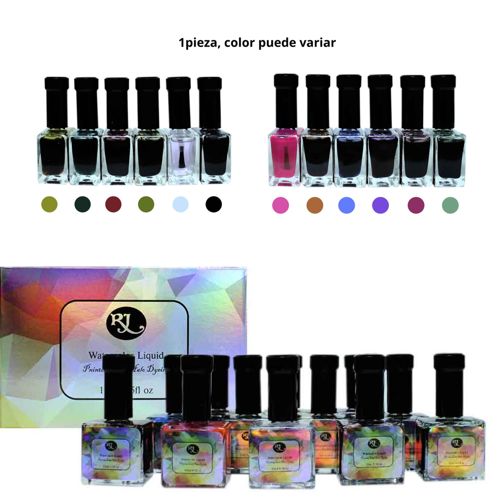 TINTA DE ALCOHOL PARA UÑAS RJ VARIOS COLORES