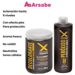 [7501846500837] JGO DECOLORANTE 500G+PEROX 30VOL 1L FIXOCOLOR XIOMARA